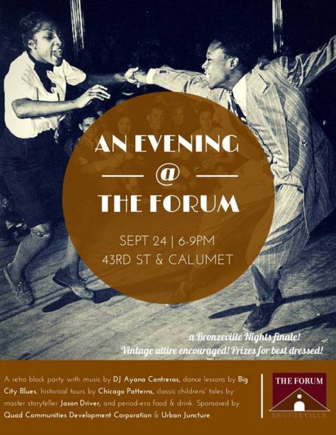 evening at the forum event flyer